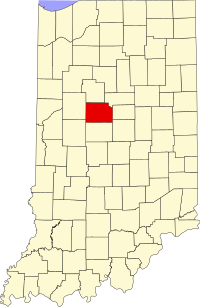 Locatie van Clinton County in Indiana