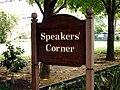 Speakers' Corner sign