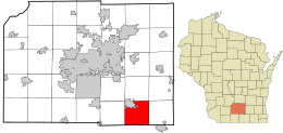 Location in Dane County and the state of Wisconsin.