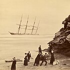 George Roper stranded on the reef at Point Lonsdale