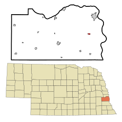 Location of Murray, Nebraska