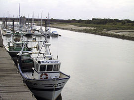 Moorings at the mouth of the Canche River in Étaples