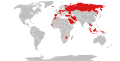 Image 20A map of countries which have lèse-majesté laws as of January 2023 (from Freedom of speech)