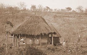 Typical village homestead in communities that live on the edge of the dam