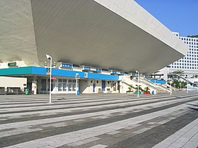 香港體育館藍色閘口外觀
