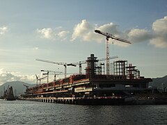 Kai Tak Cruise Terminal under construction in July 2012