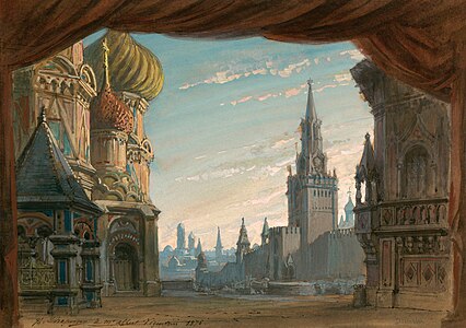 Philippe Chaperon - Set design for Act V in the première of Victorin Joncières' Dimitri