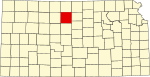 State map highlighting Osborne County