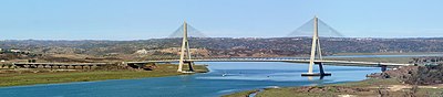 Panorámica del Puente Internacional del Guadiana desde Ayamonte