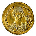 Ostrogoth coin depicting Theodoric the Great of Ostrogothic Kingdom