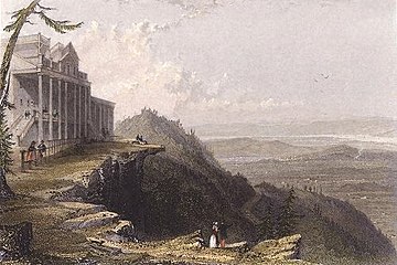 "Краєвид з гірського будиночка" (1836), Вільям Генрі Бартлетт[en]