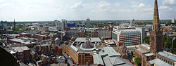 View from Coventry Cathedral Tower: West