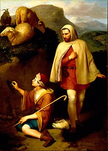 Giotto y Cimabue (1857), Jose Maria Obregon.