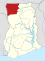 Location of Upper West Region in Ghana