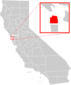Localização de São Francisco na Califórnia