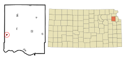 Location within Jefferson County and Kansas