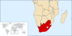Lokasi Afrika Selatan