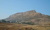 Shivneri hill, east side, seen from Junnar.