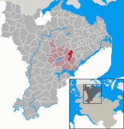 Elhelyezkedése Schleswig-Holstein térképén