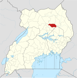 District location in Uganda