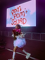 Pom Pom Squad performing at Lollapalooza 2022 by Javi Perez