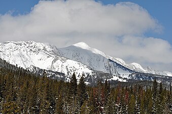 Sacagawea Peak (right) and Naya Nuki Peak (left), April 2010