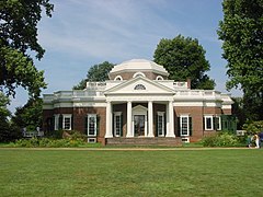 La maison des maîtres de la plantation Monticello, de style palladien.