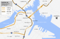 Boston's highway system before and after the Big Dig
