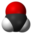 Spacefill model o formaldehyde