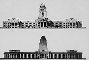 Watanabe Fukuzo's winning design in the National Diet Building design competition (1920)