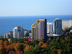 View of Sochi and the Black Sea