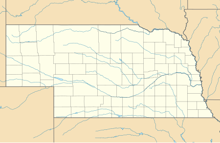 Mapa konturowa Nebraski