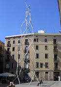 Als castellers (2012), d'Antoni Llena, Plaça de Sant Miquel.