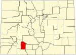 State map highlighting Mineral County