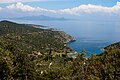 The bay of Vayioniá, the location of the harbour of ancient Kalaureia, Greece.