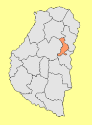 Location of San Salvador Department within Entre Ríos Province