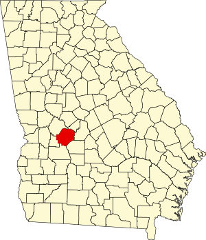 Map of Georgia highlighting Macon County