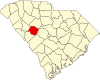 State map highlighting Saluda County