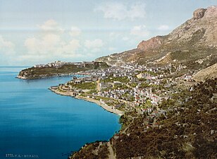 Vue de Monaco vers 1890-1900.