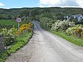 Irish border at Killeen (within CTA) marked only by a metric speed sign, as the Republic of Ireland uses the metric system whilst British road signs use imperial units