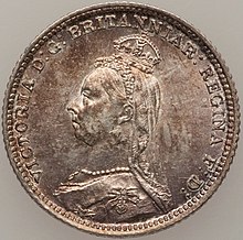 Coin depicting a woman wearing a small crown