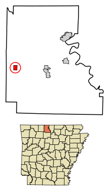 Location in Marion County, Arkansas