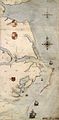 manuscript map by John White from 1585