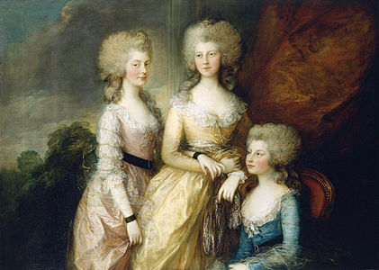 An teir c'hoar ha priñsezed, Charlotte Augusta Matilda, Augusta Sophia hag Elizabeth, gant Thomas Gainsborough (1784)