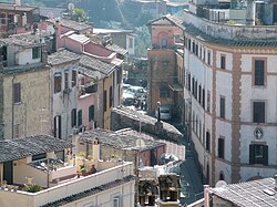 View down Via Fausto Cecconi