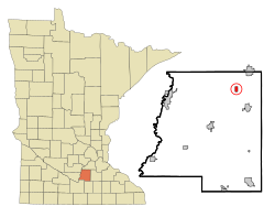 Location of Heidelberg, Minnesota