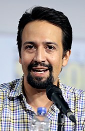 Lin-Manuel Miranda berbicara di San Diego Comic Con International 2019, untuk "His Dark Materials", di San Diego Convention Center in San Diego, California.