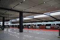 The widened platform of Huangpu Road Station, Line 1