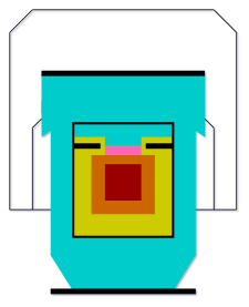 Diagram van de radio-thermonucleaire generator "Beta-M".