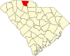 State map highlighting Cherokee County